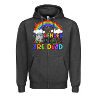 Charcoal Heather gender roles are dead Zipper Hoodie - Artiststas