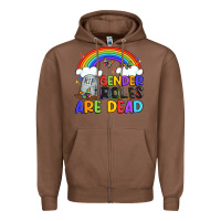 Chestnut gender roles are dead Zipper Hoodie - Artiststas
