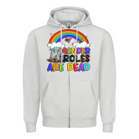 Dove Grey gender roles are dead Zipper Hoodie - Artiststas