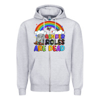 Heather Grey gender roles are dead Zipper Hoodie - Artiststas