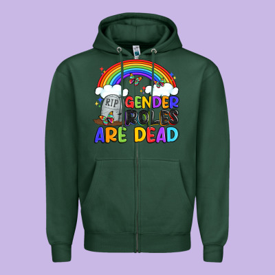 Gender Roles Are Dead Zipper Hoodie Designed By Artiststas