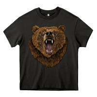 Asphalt bear head Heavy Core Tee - BarkalooDesign