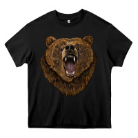 Black bear head Heavy Core Tee - BarkalooDesign