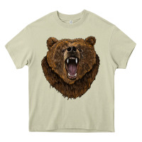Mossy bear head Heavy Core Tee - BarkalooDesign