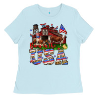 Baby Blue Barn in the USA Ladies Tee - Neo Western