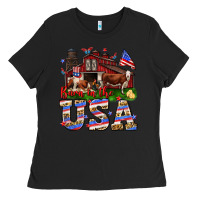 Black Barn in the USA Ladies Tee - Neo Western