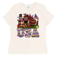 Bone Barn in the USA Ladies Tee - Neo Western