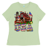 Matcha Barn in the USA Ladies Tee - Neo Western