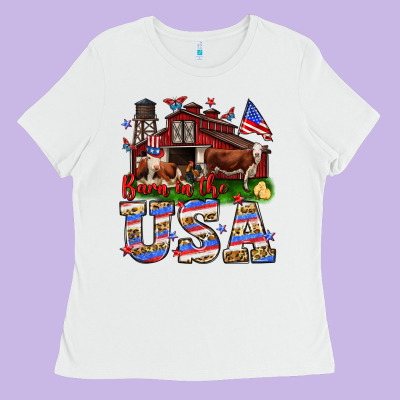 Barn In The Usa Ladies Tee Designed By Neo Western