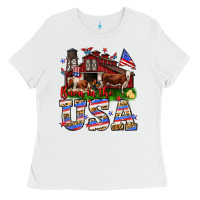 White Barn in the USA Ladies Tee - Neo Western