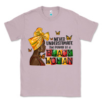 Lilac never understimate the power of a black woman Classic Tee - MaliasSmallBusiness