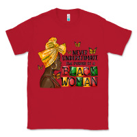 Red never understimate the power of a black woman Classic Tee - MaliasSmallBusiness