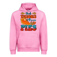 Fuchsia Pink Thick Thighs&Pecan Pies Urban Hoodie - FaDigitalArtStudio