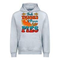 Heather Grey Thick Thighs&Pecan Pies Urban Hoodie - FaDigitalArtStudio