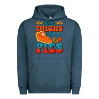 Pigment Midnight Navy Thick Thighs&Pecan Pies Urban Hoodie - FaDigitalArtStudio