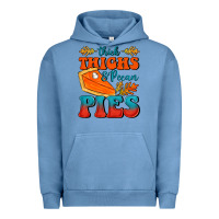 Pigment Pebble Blue Thick Thighs&Pecan Pies Urban Hoodie - FaDigitalArtStudio