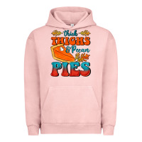Pigment Salmon Thick Thighs&Pecan Pies Urban Hoodie - FaDigitalArtStudio