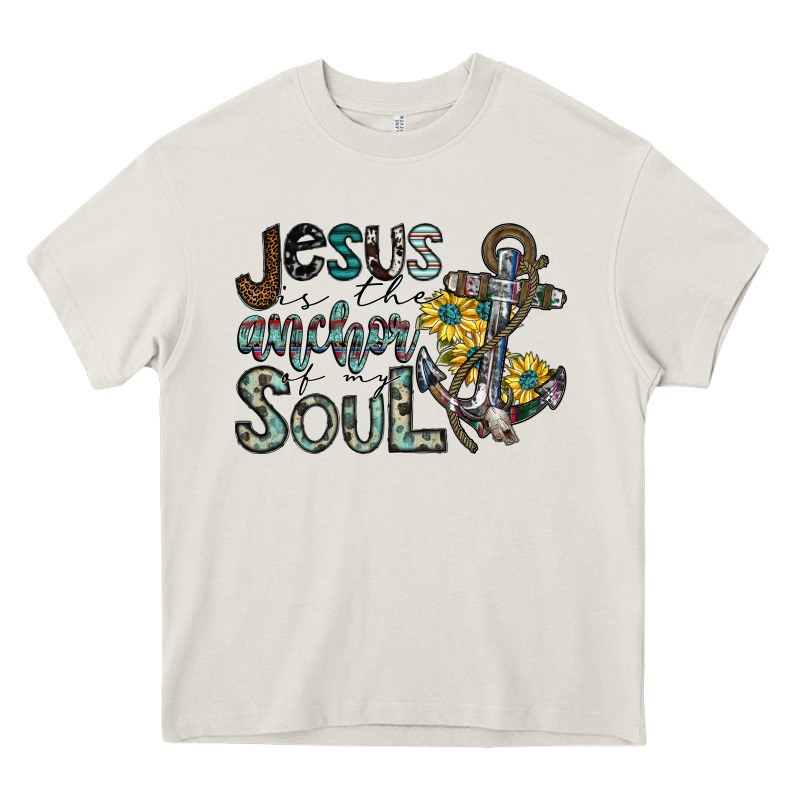 Jesus Is The Anchor Of My Soul Heavy Core Tee by SublimationCraftShop | Teevron