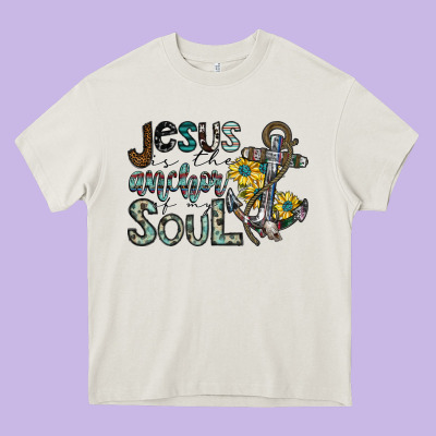 Jesus Is The Anchor Of My Soul Heavy Core Tee Designed By Sublimationcraftshop