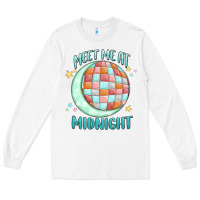 White meet me at midnight Long Sleeve Tee - MaliasSmallBusiness