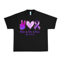 Black Peace Love Cure All Cancers Urban Heavy Tee - Jasminsmagicworld