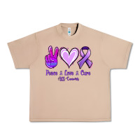 Burro Peace Love Cure All Cancers Urban Heavy Tee - Jasminsmagicworld
