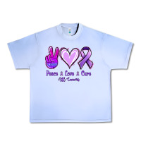 Grape Ice Peace Love Cure All Cancers Urban Heavy Tee - Jasminsmagicworld