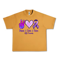 Peanut Butter Peace Love Cure All Cancers Urban Heavy Tee - Jasminsmagicworld