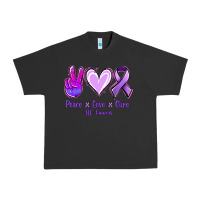 Pigment Black Peace Love Cure All Cancers Urban Heavy Tee - Jasminsmagicworld