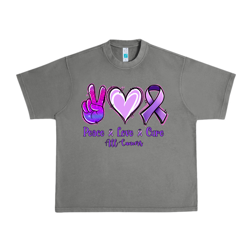 Peace Love Cure All Cancers Urban Heavy Tee by Jasminsmagicworld | Teevron