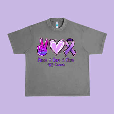 Peace Love Cure All Cancers Urban Heavy Tee Designed By Jasminsmagicworld