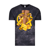 Cloud Black Childhood Cancer diva yellow ribbon Vintage Tee - NancyCooperArtShop