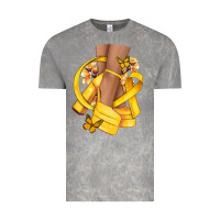 Cloud Rock Childhood Cancer diva yellow ribbon Vintage Tee - NancyCooperArtShop