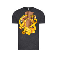 Vintage Black Childhood Cancer diva yellow ribbon Vintage Tee - NancyCooperArtShop