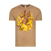 Vintage Camel Childhood Cancer diva yellow ribbon Vintage Tee - NancyCooperArtShop