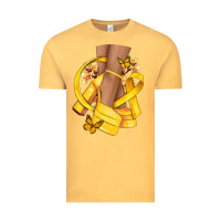 Vintage Mustard Childhood Cancer diva yellow ribbon Vintage Tee - NancyCooperArtShop