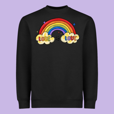 Love Is Love Lgbtq Heavyweight Sweatshirt Designed By Maliassmallbusiness