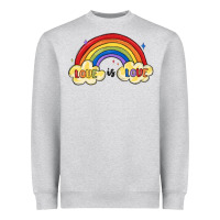 Heather Grey love is love lgbtq Heavyweight Sweatshirt - MaliasSmallBusiness