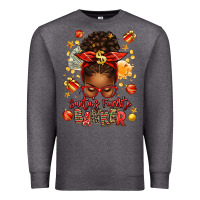 Charcoal Heather santa favorite banker afro messy bun Premium Sweatshirt - texasbilliewilder