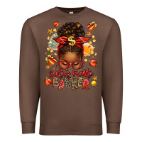 Chestnut santa favorite banker afro messy bun Premium Sweatshirt - texasbilliewilder