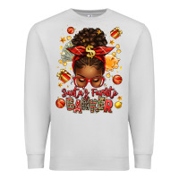 Dove Grey santa favorite banker afro messy bun Premium Sweatshirt - texasbilliewilder