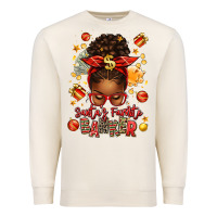 Sandshell santa favorite banker afro messy bun Premium Sweatshirt - texasbilliewilder