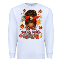White santa favorite banker afro messy bun Premium Sweatshirt - texasbilliewilder