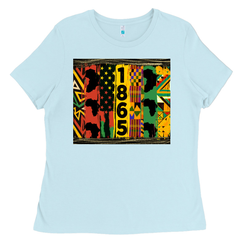 Juneteenth 1865 Tumbler Ladies Tee by HRA Design Shop | Teevron