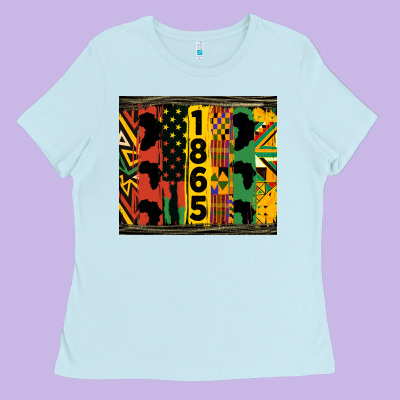 Juneteenth 1865 Tumbler Ladies Tee Designed By Hra Design Shop