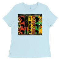 Baby Blue juneteenth 1865 tumbler Ladies Tee - HRA Design Shop