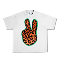 Lunar Rock Orange Leopard Peace Sign Urban Heavy Tee - Jasminsmagicworld