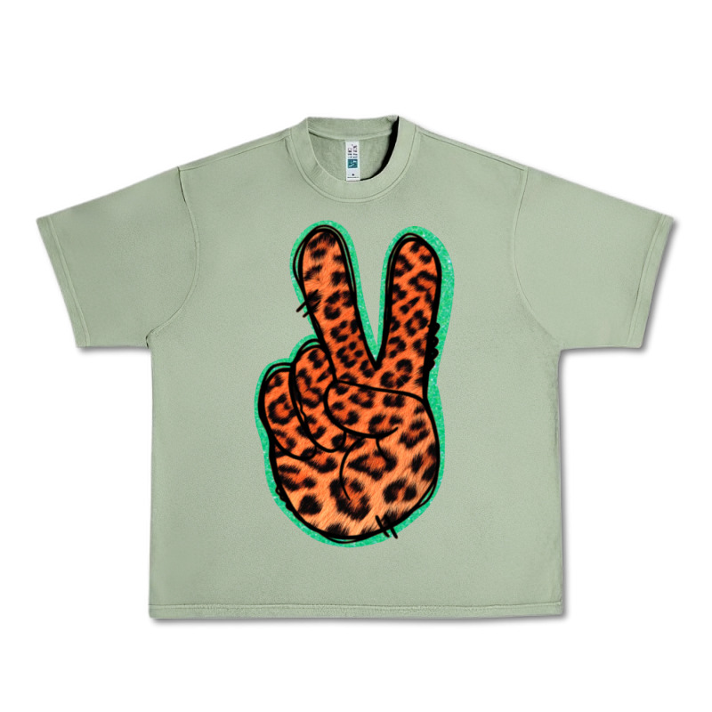 Orange Leopard Peace Sign Urban Heavy Tee by Jasminsmagicworld | Teevron
