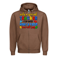 Chestnut only a special teacher can hear what a child can n Zipper Hoodie - Artiststas