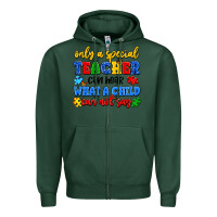 Sports Green only a special teacher can hear what a child can n Zipper Hoodie - Artiststas